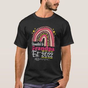 Promoted To Grandpa Est 2022 Rainbow Mother's Day T-Shirt