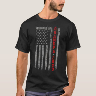 Promoted To Grandpa Est 2023 First Time New Family T-Shirt