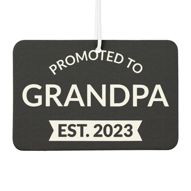 Promoted To Grandpa Est. 2023 II Car Air Freshener (Front)