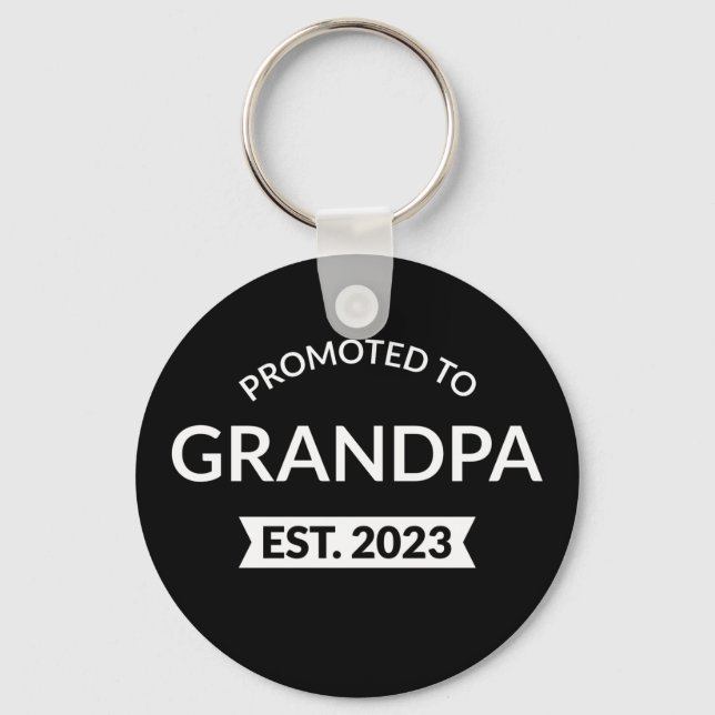 Promoted To Grandpa Est. 2023 II Key Ring (Front)