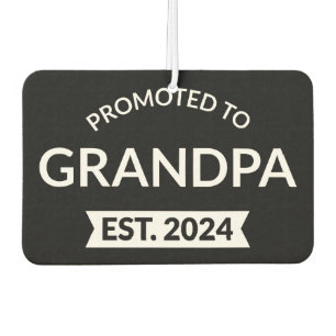 Promoted To Grandpa Est. 2024 II Car Air Freshener