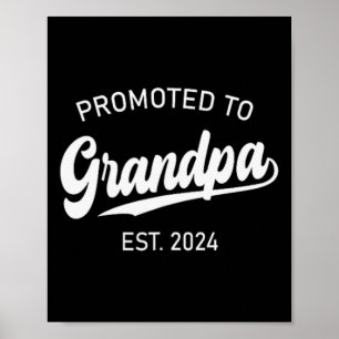 Promoted To Grandpa Est 2025 For New Grandpa Fathe Poster
