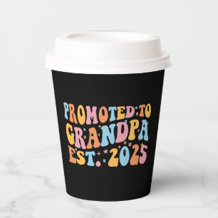 Promoted To Grandpa Est. 2025 III Paper Cups