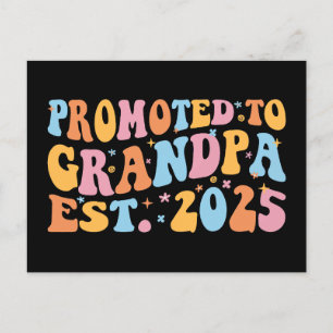 Promoted To Grandpa Est. 2025 III Postcard
