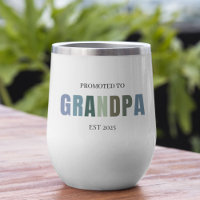 Promoted to Grandpa EST 2025 | Neutral Pastel