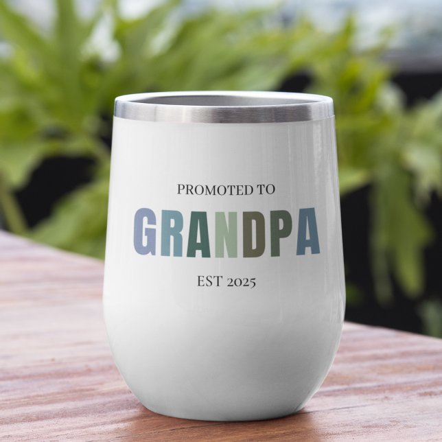 Promoted to Grandpa EST 2025 | Neutral Pastel (Creator Uploaded)