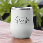 Promoted to Grandpa EST 2025 | New Grandpa Gift<br><div class="desc">Celebrate a heartwarming milestone with this “Promoted to Grandpa EST 2025” stemless wine tumbler – a perfect gift for any first-time grandpa! With its sleek minimalist design and modern script, this thermal tumbler keeps drinks hot or cold, making it ideal for cosy mornings or evening sips. Whether it's for a...</div>
