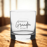 Promoted to Grandpa EST 2025  | New Grandpa Whiskey Glass<br><div class="desc">Cheers to the newest title — Grandpa! This sleek Promoted to Grandpa EST 2025 rocks glass makes the perfect gift for a first-time grandpa or a heartwarming baby reveal moment. Whether filled with bourbon, scotch, or soda, it’s a classy way to celebrate a life-changing upgrade. Etched-look printed glass Holds 10...</div>