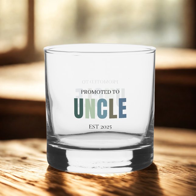 Promoted to Grandpa EST 2025 | Personalised Whiskey Glass (Creator Uploaded)