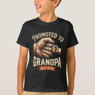 Promoted to grandpa est 2026 fist bump baby T-Shirt