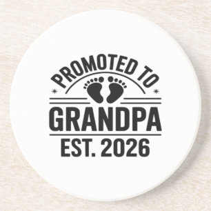 Promoted to Grandpa, Est. 2026, Funny New Grandpa Coaster