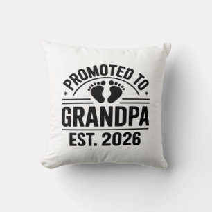 Promoted to Grandpa, Est. 2026, Funny New Grandpa Cushion