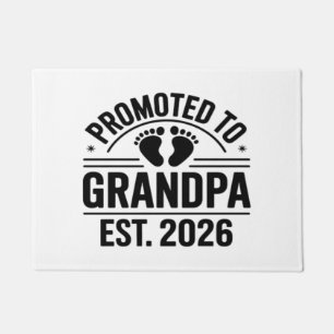 Promoted to Grandpa, Est. 2026, Funny New Grandpa Doormat
