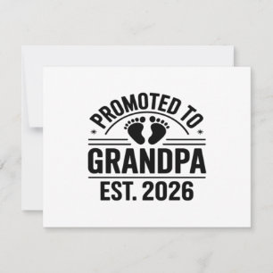 Promoted to Grandpa, Est. 2026, Funny New Grandpa Invitation