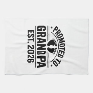 Promoted to Grandpa, Est. 2026, Funny New Grandpa Tea Towel