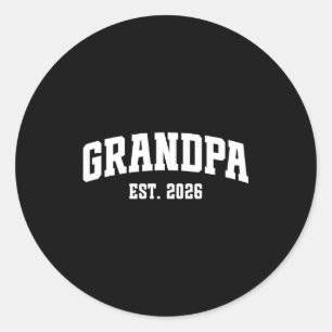 Promoted To Grandpa Est. 2026 Grandparent Baby Ann Classic Round Sticker
