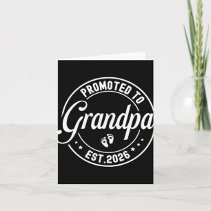 Promoted To Grandpa Est. 2026 Grandparents Baby An Card