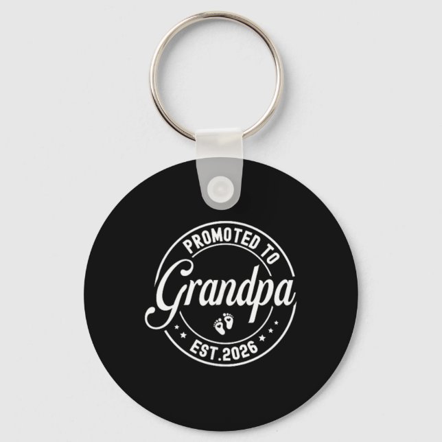 Promoted To Grandpa Est. 2026 Grandparents Baby An Key Ring (Front)