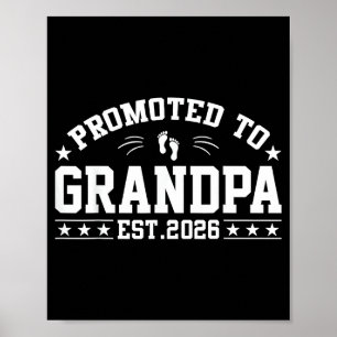 Promoted To Grandpa Est. 2026 Grandparents Grandpa Poster