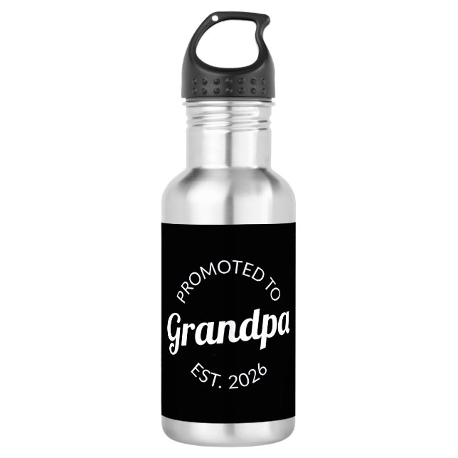 Promoted To Grandpa Est. 2026 I 532 Ml Water Bottle (Front)