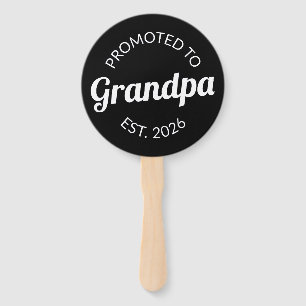 Promoted To Grandpa Est. 2026 I Hand Fan