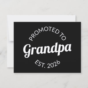 Promoted To Grandpa Est. 2026 I Postcard