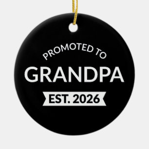 Promoted To Grandpa Est. 2026 II Ceramic Tree Decoration