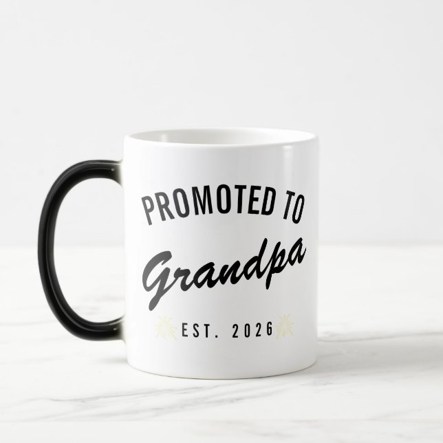 Promoted to Grandpa Est. 2026 Magic Mug (Left)