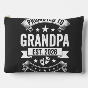 Promoted to Grandpa Est 2026 New Grandpa Announcem Accessory Pouch
