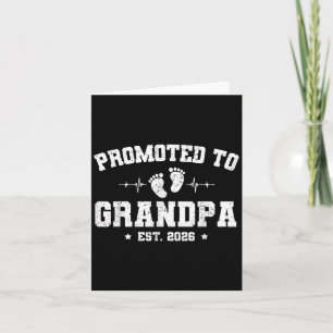 Promoted To Grandpa Est 2026 Pregnancy Announcemen Card