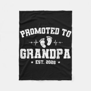 Promoted To Grandpa Est 2026 Pregnancy Announcemen Fleece Blanket