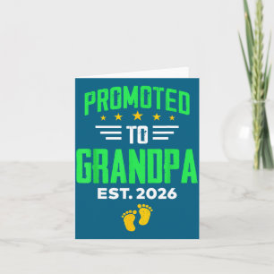 Promoted to grandpa est 2026 vintage soon to be card