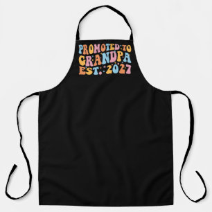 Promoted To Grandpa Est 2027 New Papa Apron
