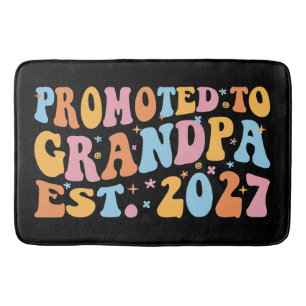Promoted To Grandpa Est 2027 New Papa Bath Mat