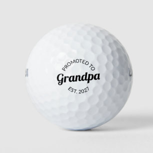Promoted To Grandpa Est 2027 New Papa I Golf Balls