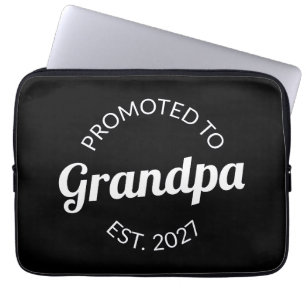 Promoted To Grandpa Est 2027 New Papa I Laptop Sleeve