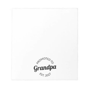 Promoted To Grandpa Est 2027 New Papa I Notepad