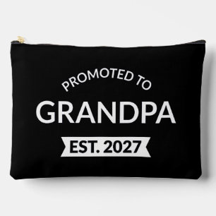Promoted To Grandpa Est 2027 New Papa II Accessory Pouch
