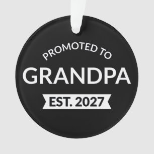 Promoted To Grandpa Est 2027 New Papa II Ornament