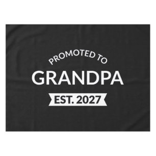 Promoted To Grandpa Est 2027 New Papa II Tablecloth