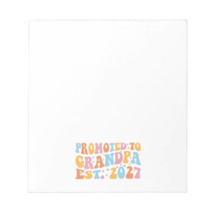 Promoted To Grandpa Est 2027 New Papa Notepad