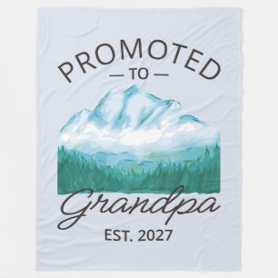 Promoted To Grandpa Est 2027 New Papa VI Fleece Blanket