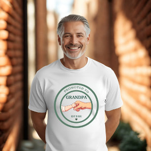 Promoted to Grandpa Est. 20XX T-Shirt