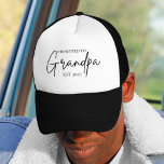 Promoted to Grandpa EST Hat | New Grandpa Gift<br><div class="desc">Celebrate the big news in style with this “Promoted to Grandpa EST 2025” retro trucker hat! This fun and modern cap makes the perfect gift for first-time grandpas or grandpas-to-be. Whether it’s a pregnancy announcement, Father’s Day, or just a surprise reveal, this hat is a thoughtful and wearable keepsake for...</div>