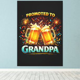 Promoted To Grandpa Future Canvas Print