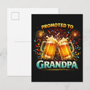 Promoted To Grandpa Future Invitation Postcard