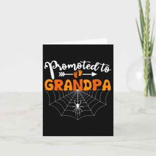 Promoted To Grandpa Halloween Pregnancy Announceme Card