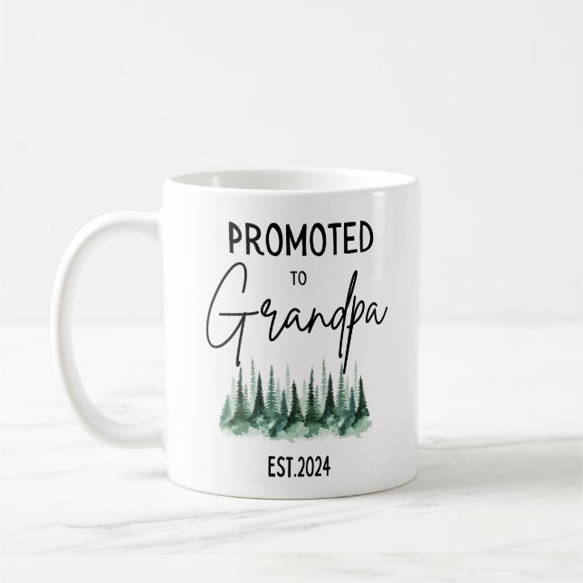Promoted To Grandpa Mug 2024, Grandpa Mug Est 2024 (Left)