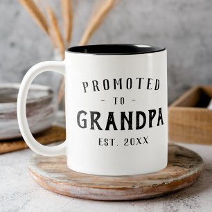 Promoted To Grandpa Pregnancy Announcement Photo Two-Tone Coffee Mug