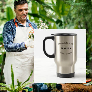 Promoted to Grandpa Pregnancy Announcement Travel Mug